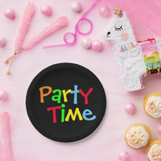 Assiettes En Carton Heure de la partie (Fête)