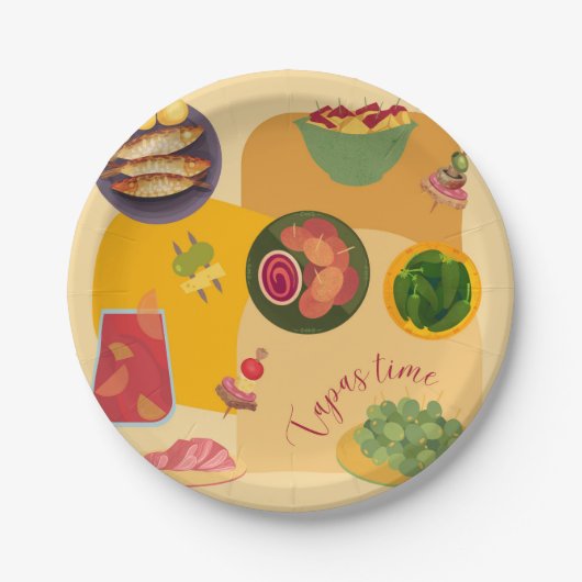 Assiettes En Carton Heure des tapas (Devant)