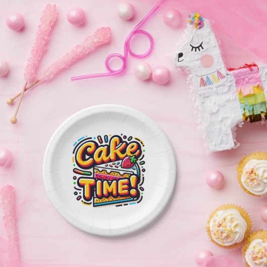 Assiettes En Carton Heure du gâteau d'anniversaire (Fête)