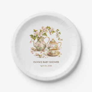 Assiettes En Carton Heure du thé / Un bébé brasse le Baby shower