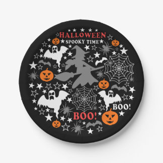 Assiettes En Carton Heure Éffrayante Halloween