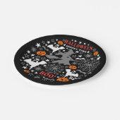 Assiettes En Carton Heure Éffrayante Halloween (Angle)