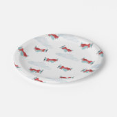 Assiettes En Carton Heure Vol avion Anniversaire (Angle)