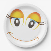 ASSIETTES EN CARTON HEUREUSE FILLE FACE (Devant)