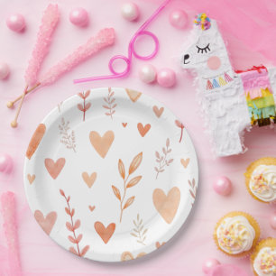 Assiettes En Carton Heureuse Sainte-Valentin
