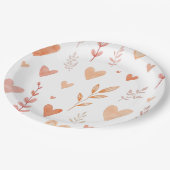 Assiettes En Carton Heureuse Sainte-Valentin (Angle)