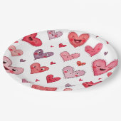 Assiettes En Carton Heureuse Sainte-Valentin (Angle)