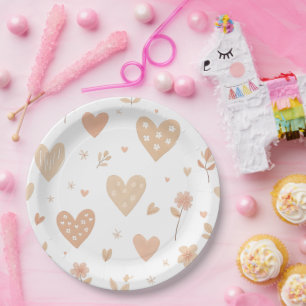 Assiettes En Carton Heureuse Sainte-Valentin