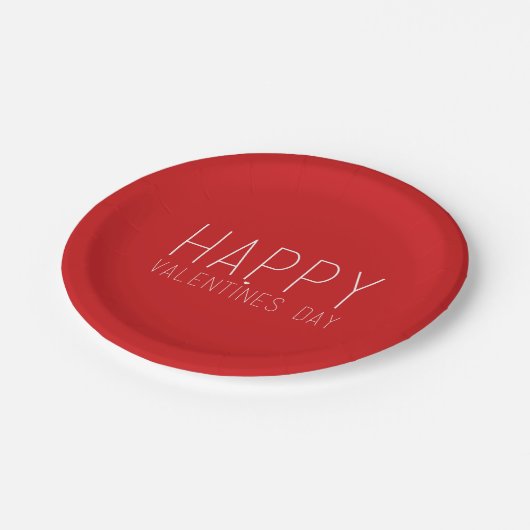 Assiettes En Carton Heureuse Sainte-Valentin (Angle)