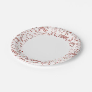 Assiettes En Carton Heureuse Sainte-Valentin