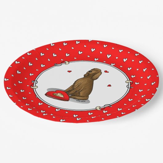 Assiettes En Carton Heureuse Sainte-Valentin Be Mine Irish Setter (rou (Angle)