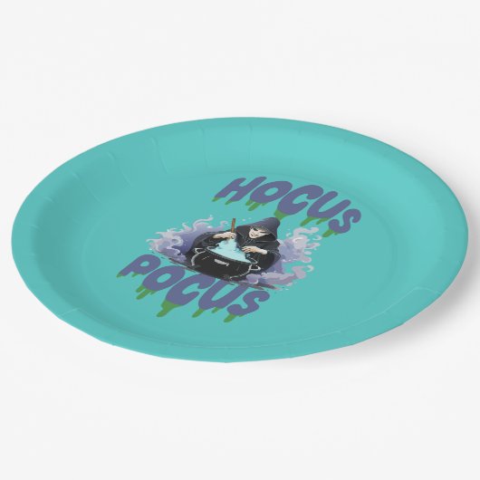 Assiettes En Carton Heureuse Sorcière Halloween Stirring Leur Potion P (Angle)