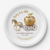 Assiettes En Carton Heureusement Jamais Après Caramel Apple Mariage Fa (Devant)