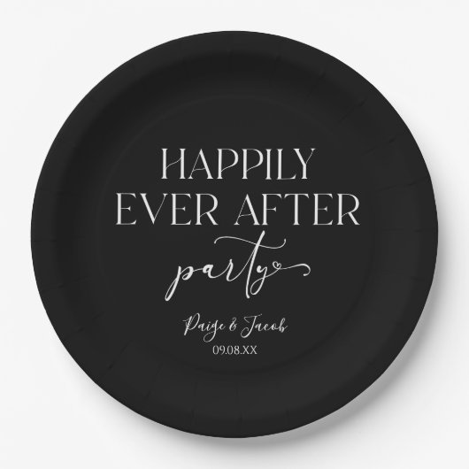 Assiettes En Carton Heureusement Jamais Après La Réception De Mariage  (Devant)