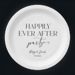 Assiettes En Carton Heureusement Jamais Après La Réception De Mariage<br><div class="desc">C'est un Happy Ever Après la fête minimaliste Décontracté mariage Plaques de papier de réception de mariage!</div>