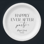 Assiettes En Carton Heureusement Jamais Après La Réception De Mariage<br><div class="desc">C'est un Happy Ever Après la fête minimaliste Décontracté mariage Plaques de papier de réception de mariage!</div>