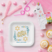Assiettes En Carton HEUREUX HANOUKKA Chanukah (Fête)