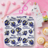 Assiettes En Carton Heureux Hanoukka tournoyant Dreidel (Fête)