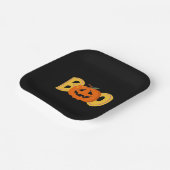Assiettes En Carton Hey Boo Cute Citrouille Typographie Dessin Art (Angulaire)