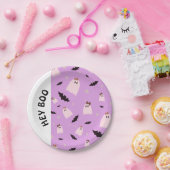 Assiettes En Carton Hey Boo Petits fantômes avec arcs Halloween (Fête)