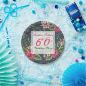 Assiettes En Carton Hibiscus 60e Anniversaire Plaque papier de fête (Fête)
