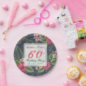 Assiettes En Carton Hibiscus 60e Anniversaire Plaque papier de fête (Fête)