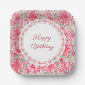 Assiettes En Carton Hibiscus & dentelle RED (Recto)