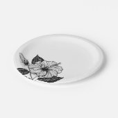 Assiettes En Carton Hibiscus fleur II (Angle)