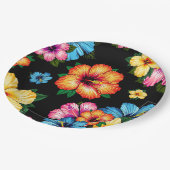 Assiettes En Carton Hibiscus tropical (Angle)