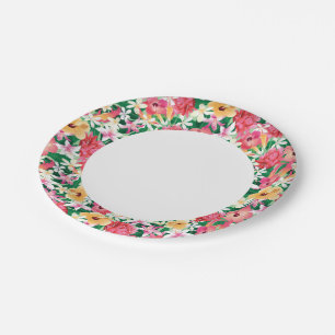 Assiettes En Carton Hibiscus tropical