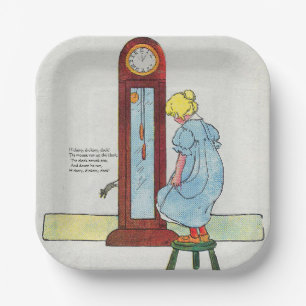 Assiettes En Carton Hickory, Dickory, Dock Mother Goose Nursery Rhyme