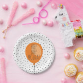 Assiettes En Carton Hiep Hiep Hoera Orange Balloon Néerlandais Anniver (Fête)