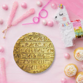 Assiettes En Carton Hiéroglyphes égyptiens anciens Plaques de papier j (Fête)