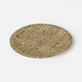 Assiettes En Carton Hiéroglyphes égyptiens sur le papyrus (Angle)