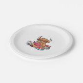 Assiettes En Carton Highland Cattle Cow Lire les livres Boire Café Cla (Angle)