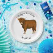 Assiettes En Carton Highland cow (Fête)
