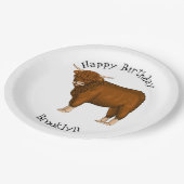 Assiettes En Carton Highland cow (Angle)