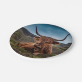 Assiettes En Carton Highland Cow (Angle)