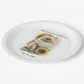 Assiettes En Carton Himalayan Kitten Chat Tournesols Nom anniversaire (Angle)
