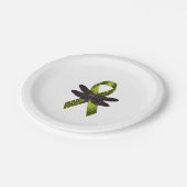 Assiettes En Carton Hippie Dragonfly Green Ribbon Cerebral Palsy Aware (Angle)