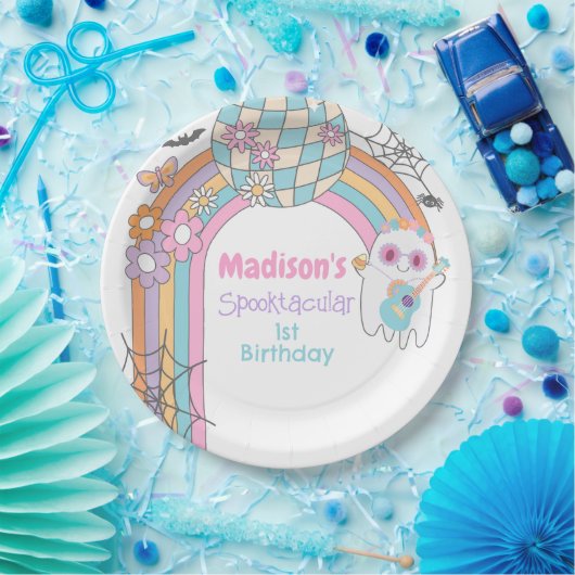 Assiettes En Carton Hippie Halloween (Fête)