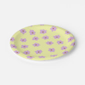 Assiettes En Carton Hippie Retro Purple Jaune Fleur Y2K Motif (Angle)