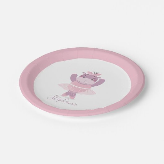 Assiettes En Carton Hippo Ballerina (Angle)