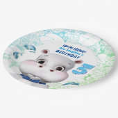 Assiettes En Carton Hippo Blue Fish Boy Anniversaire (Angle)