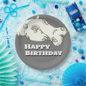 Assiettes En Carton Hippo tête Anniversaire (Fête)