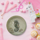 Assiettes En Carton Hippocampe imaginaire (Fête)