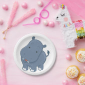 Assiettes En Carton Hippopotame (Fête)