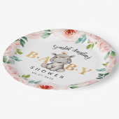 Assiettes En Carton Hippopotame de baby shower (Angle)