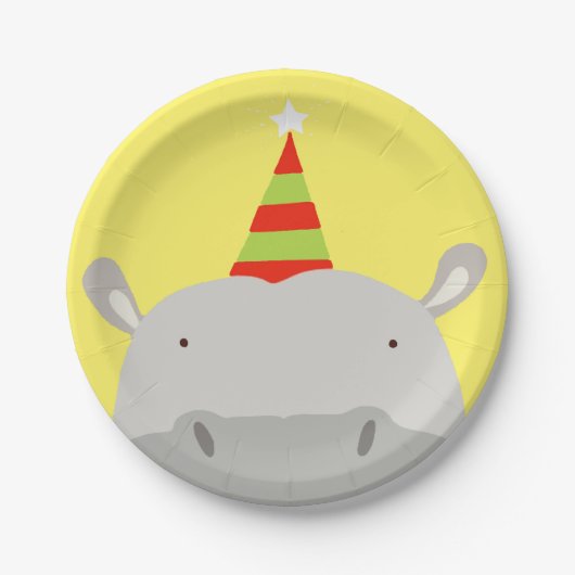 Assiettes En Carton Hippopotame de partie (Devant)