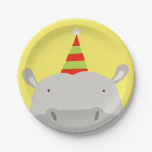 Assiettes En Carton Hippopotame de partie